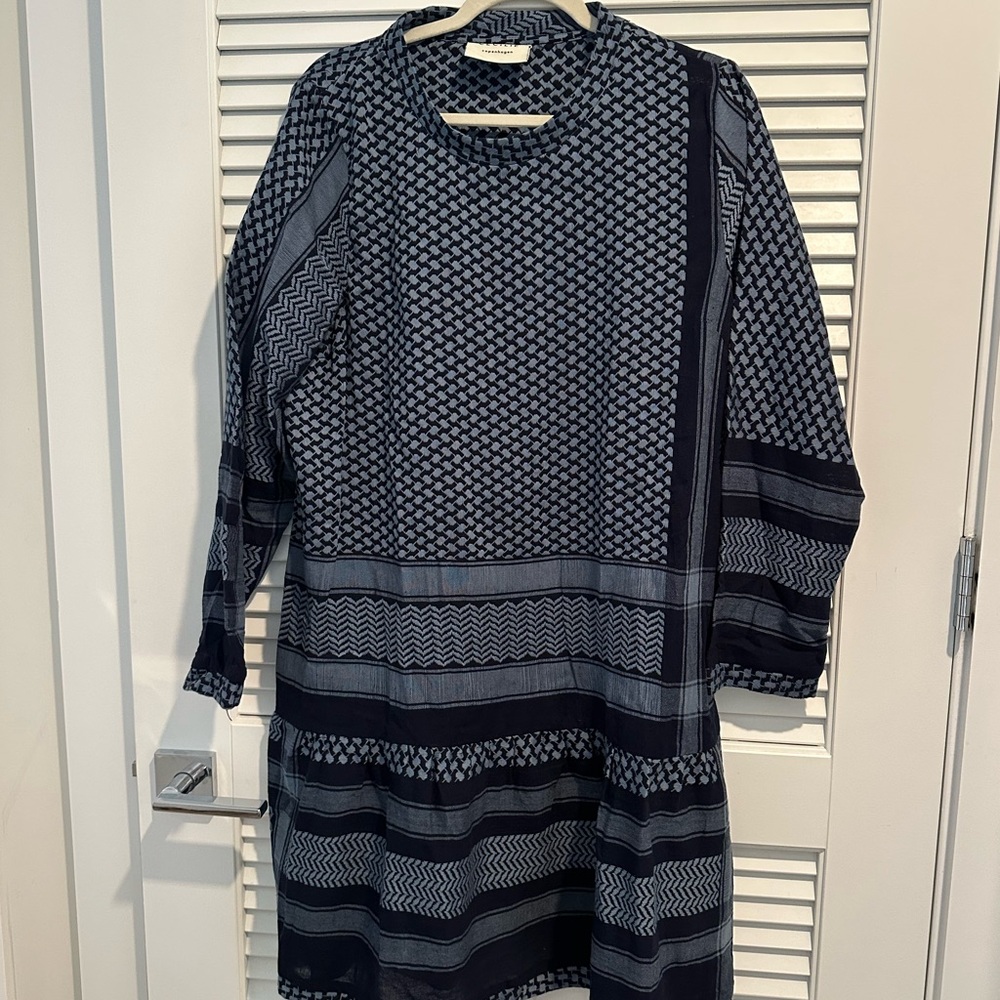 Cecilie Copenhagen Two Tone Blue Textured Dress